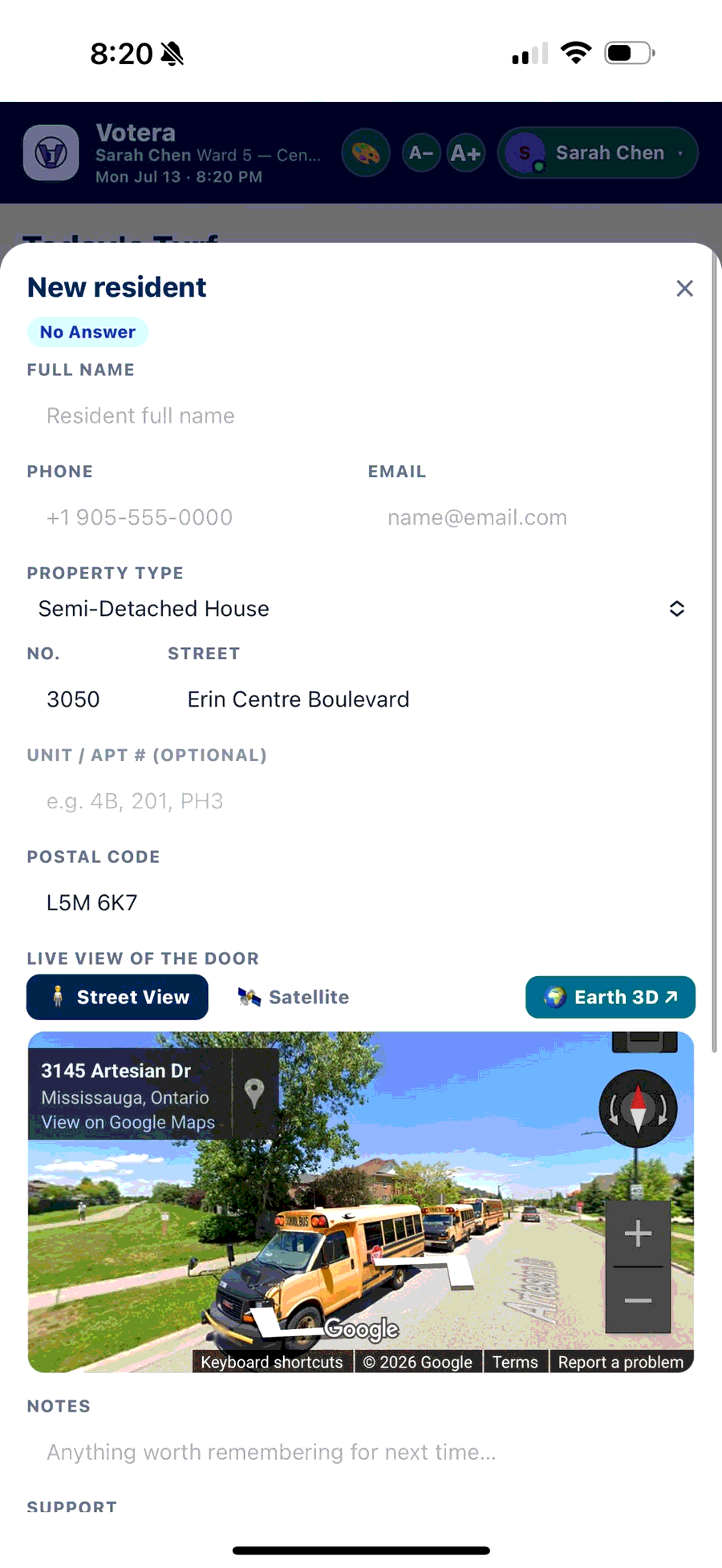 Street View inside the door card