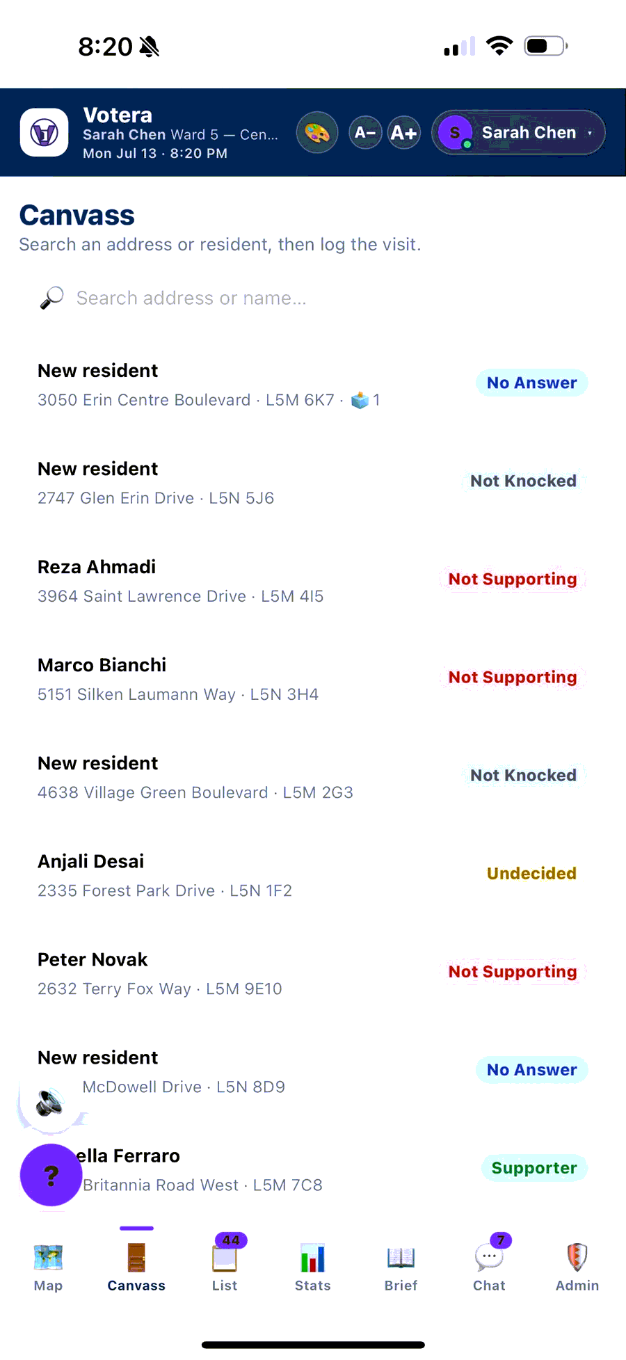 Logging a conversation