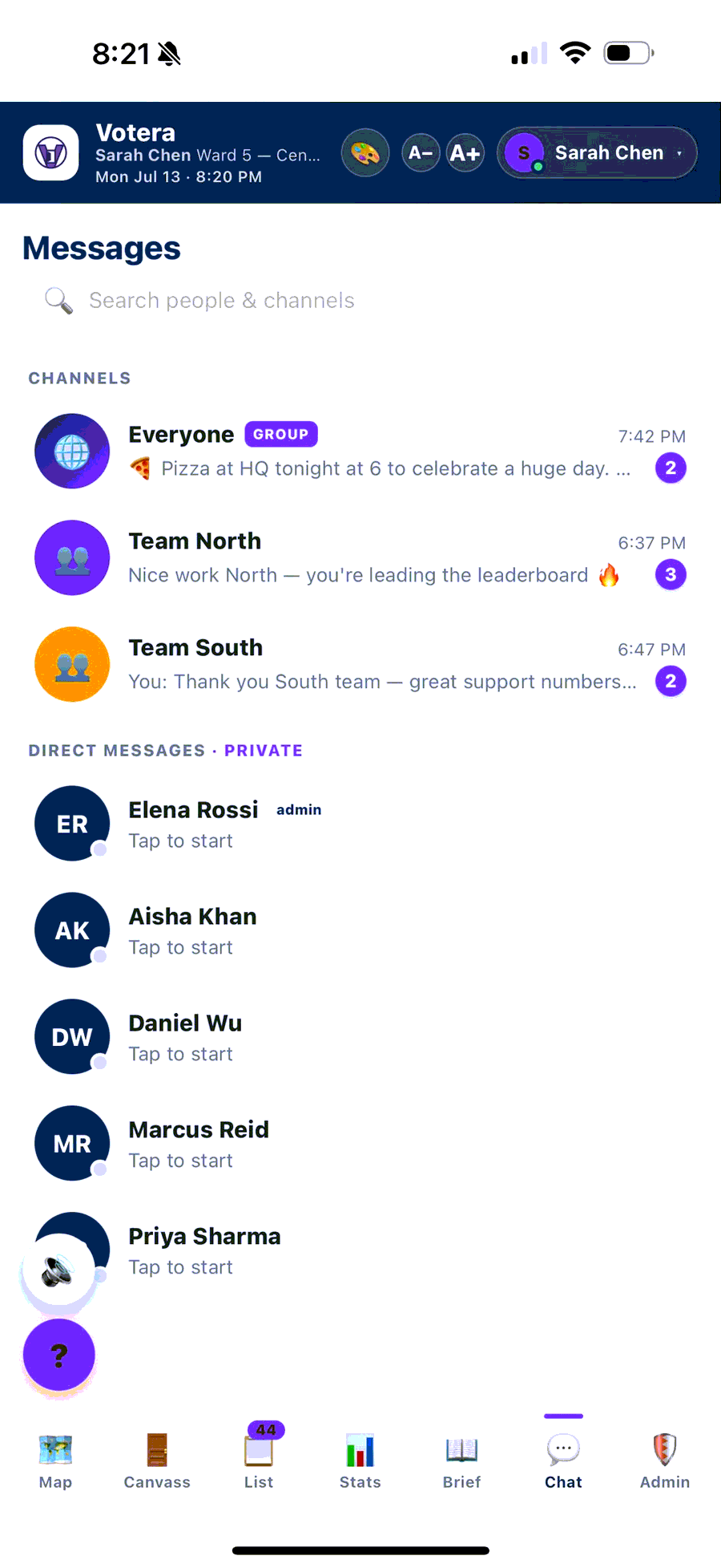 Team chat